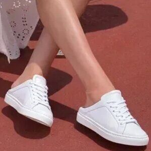 M. Gemi Palestra White Lace Up Slip-On Mules Sneakers Size 8.5